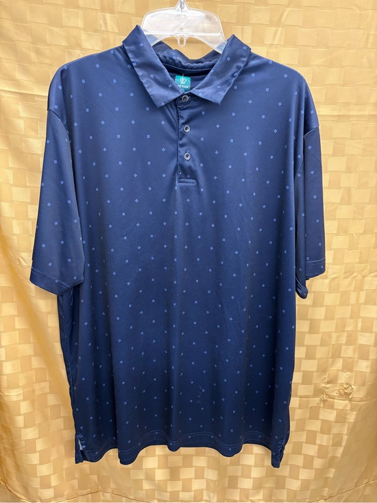 pro tour Other - Men's Navy Micro-Print Polo Shirt